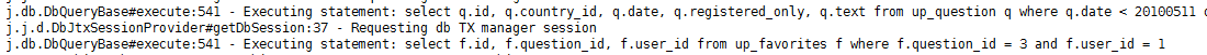 debug sql