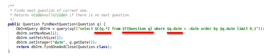 template sql